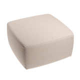 Square Pouf in Slubby Linen - Cashmere