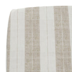 Square Pouf in French Laundry Stripe - Champagne