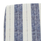 Square Pouf in French Laundry Stripe - Navy