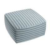 Square Pouf in Nautical Stripes - Surfs Up