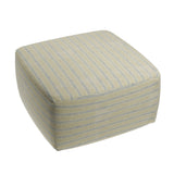 Square Pouf in Nautical Stripes - Shoreline