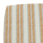 Square Pouf in French Laundry Stripe - Apricot