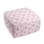 Square Pouf in Toile - Strawberry