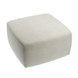 Square Pouf in 100% Linen - Hazelnut