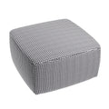 Square Pouf in Gingham - Black