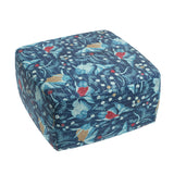 Square Pouf in Koi Pond - Blue