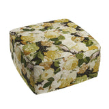 Square Pouf in Garden Tea Time - Moonglow