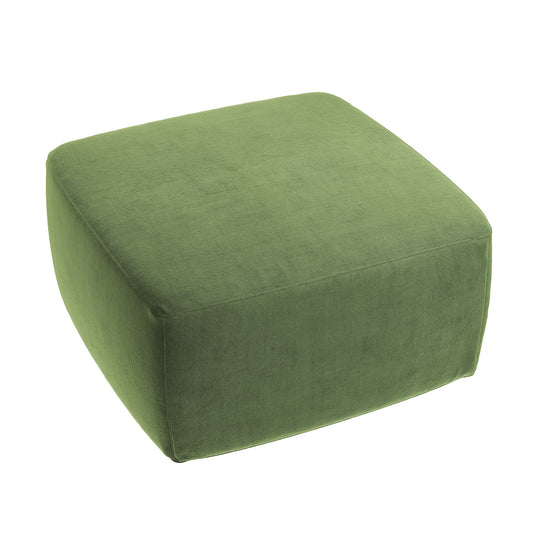 Square Pouf in Classic Velvet - Aloe