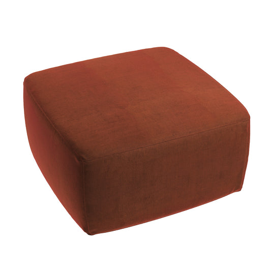 Square Pouf in Classic Velvet - Spice