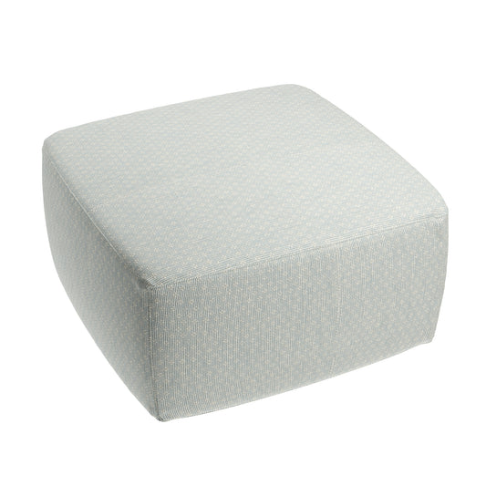 Square Pouf in Ditsy - Fresh Blue