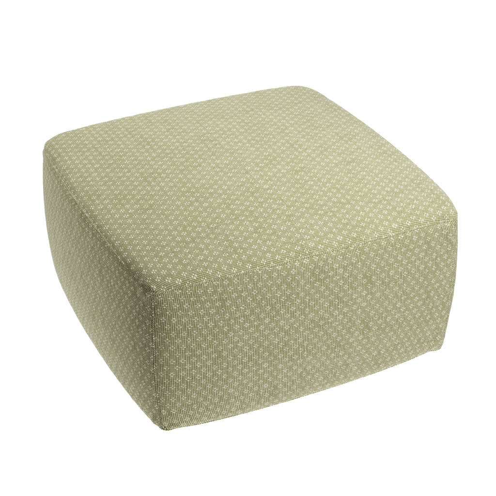 Square Pouf in Ditsy - Seaweed