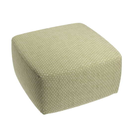 Square Pouf in Ditsy - Seaweed