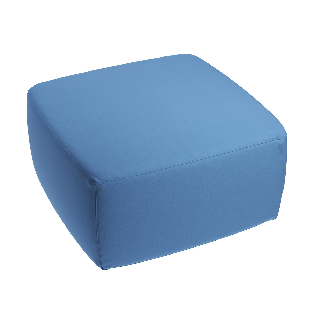 Square Pouf in Lush Linen - Ceramic