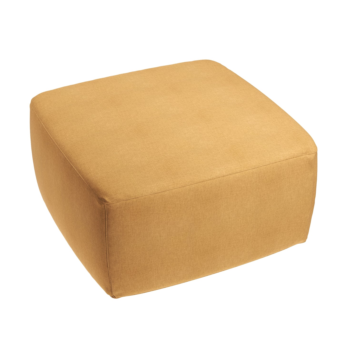 Square Pouf in Lush Linen - Turmeric