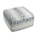Square Pouf in Tiger - Blue