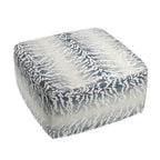 Square Pouf in Tiger - Blue