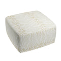 Square Pouf in Tiger - Linen