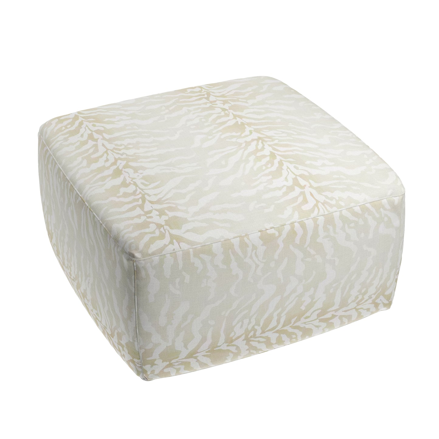 Square Pouf in Tiger - Linen