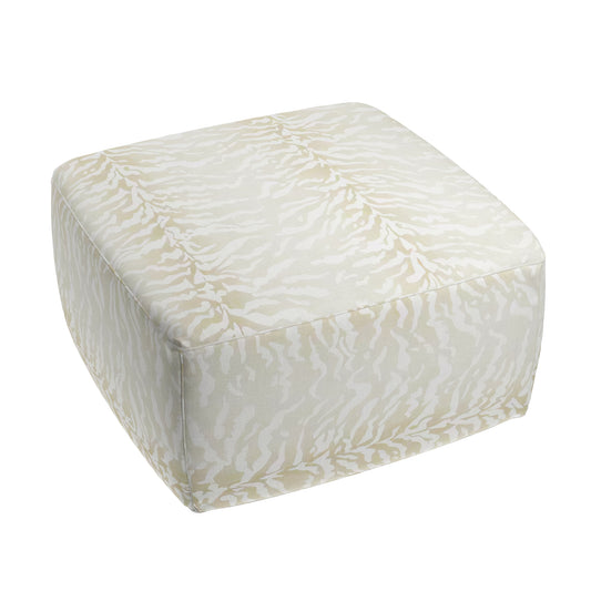 Square Pouf in Tiger - Linen