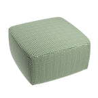 Square Pouf in Gingham - Fir