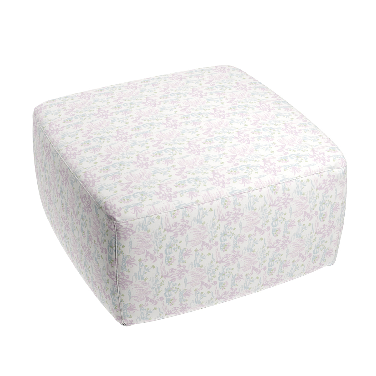 Square Pouf in Meadow - Lavender