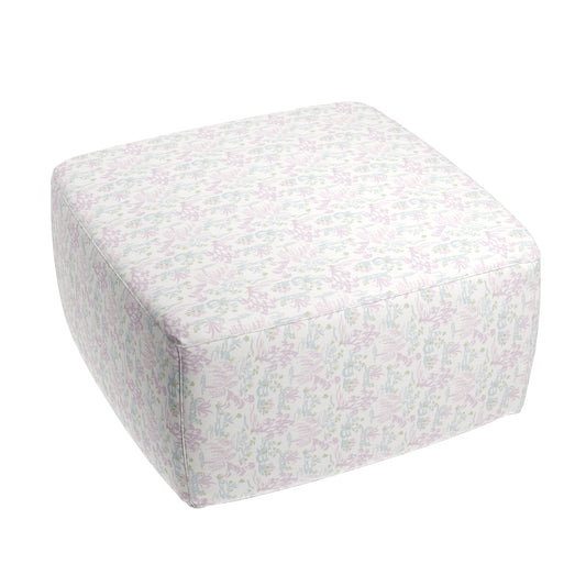 Square Pouf in Meadow - Lavender