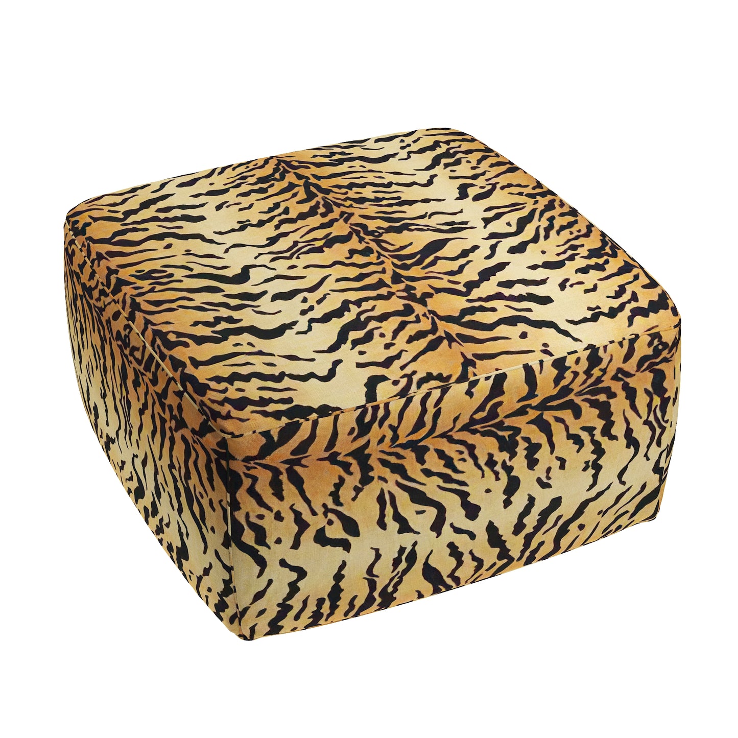 Square Pouf in Tiger - Bold