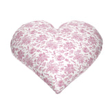 Heart Pillow in Toile - Strawberry