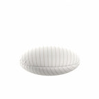Circular Throw Pillow in Sand Dollar Stripes