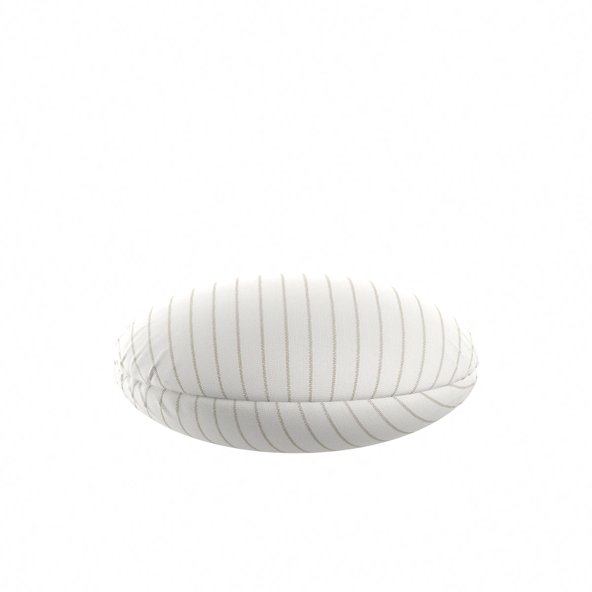 Circular Throw Pillow in Sand Dollar Stripes