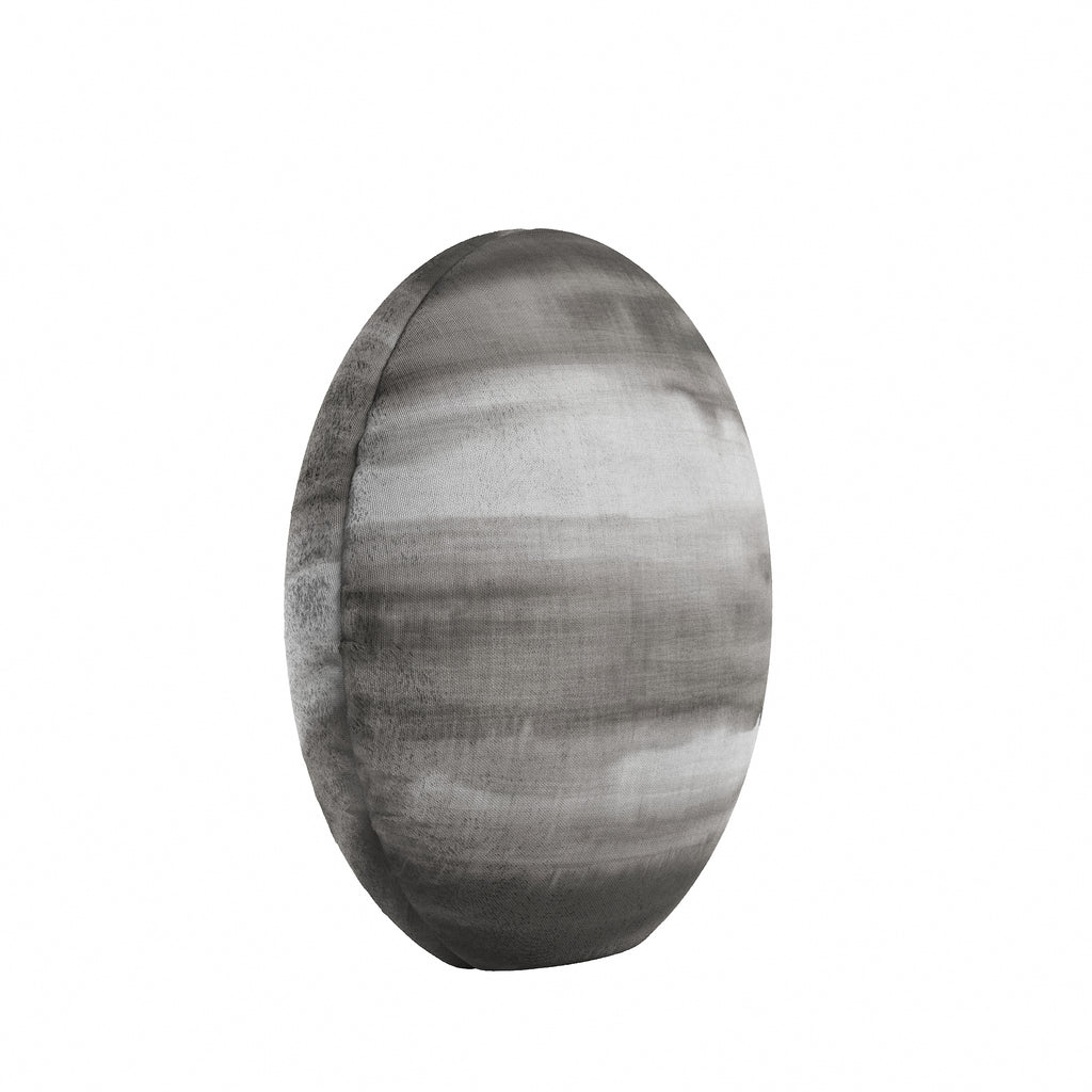 Circular Throw Pillow in Up in the Sky Grey