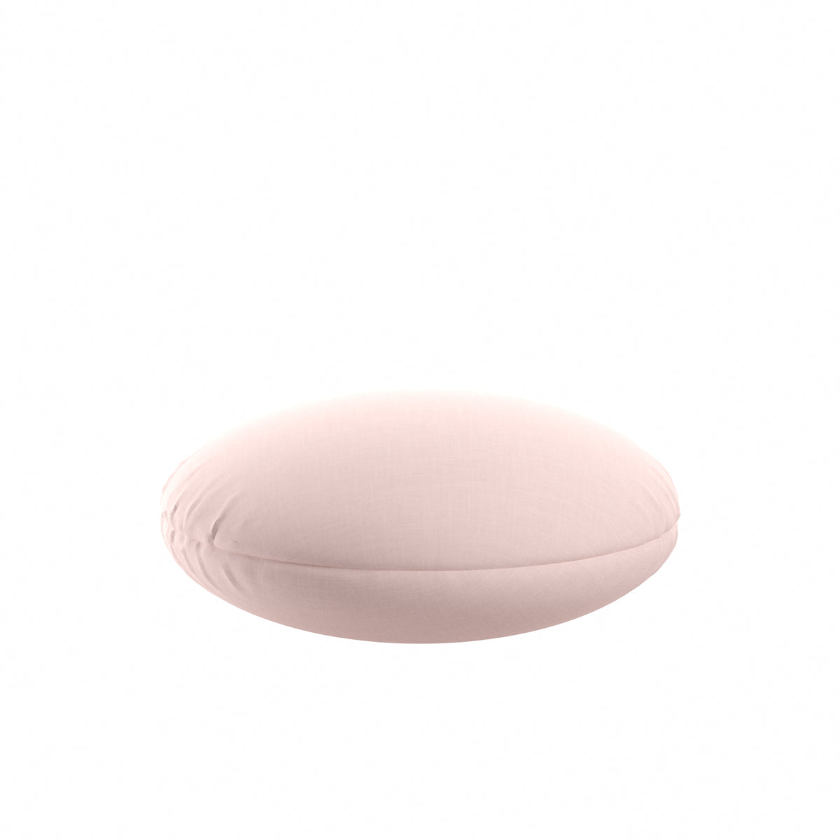 Circular Throw Pillow in Classic Linen Blush