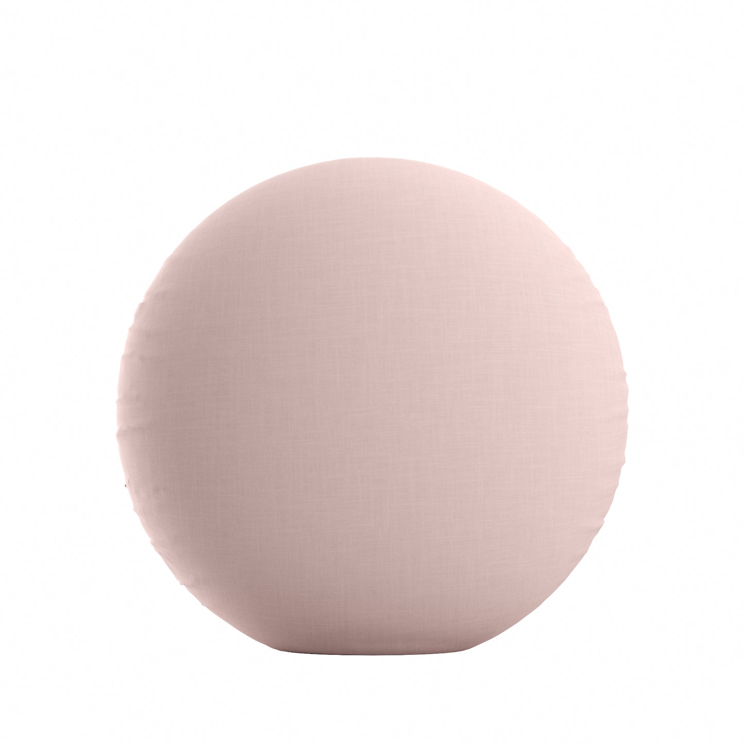 Circular Throw Pillow in Classic Linen Blush