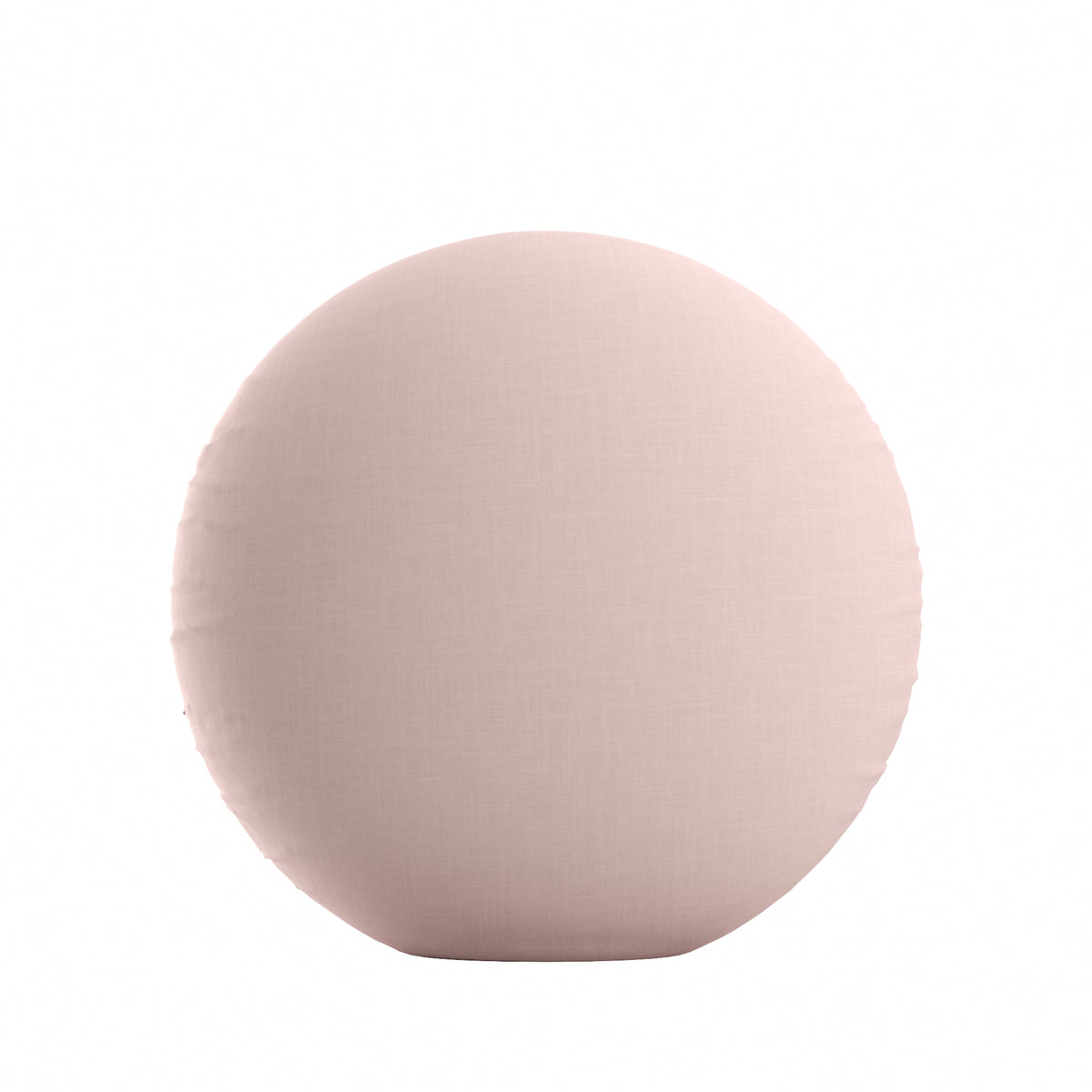 Circular Throw Pillow in Classic Linen Blush