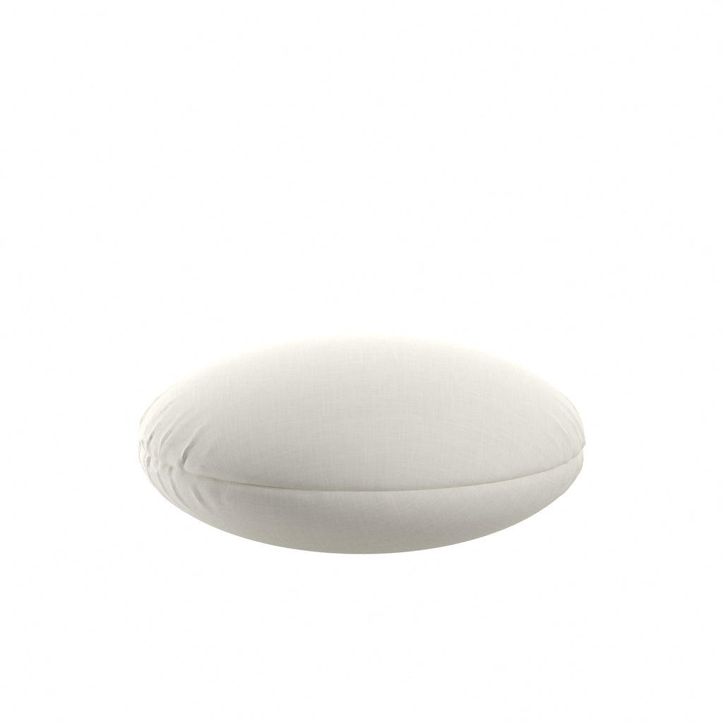 Circular Throw Pillow in Classic Linen Heathered Dove