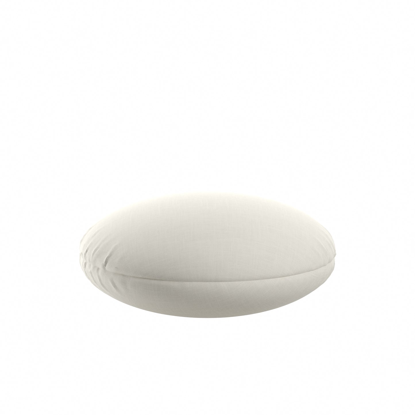 Circular Throw Pillow in Classic Linen Heathered Dove