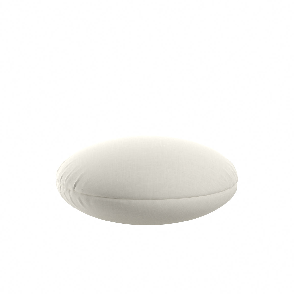 Circular Throw Pillow in Classic Linen Heathered Dove