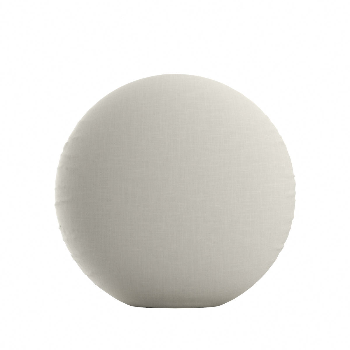 Circular Throw Pillow in Classic Linen Heathered Dove
