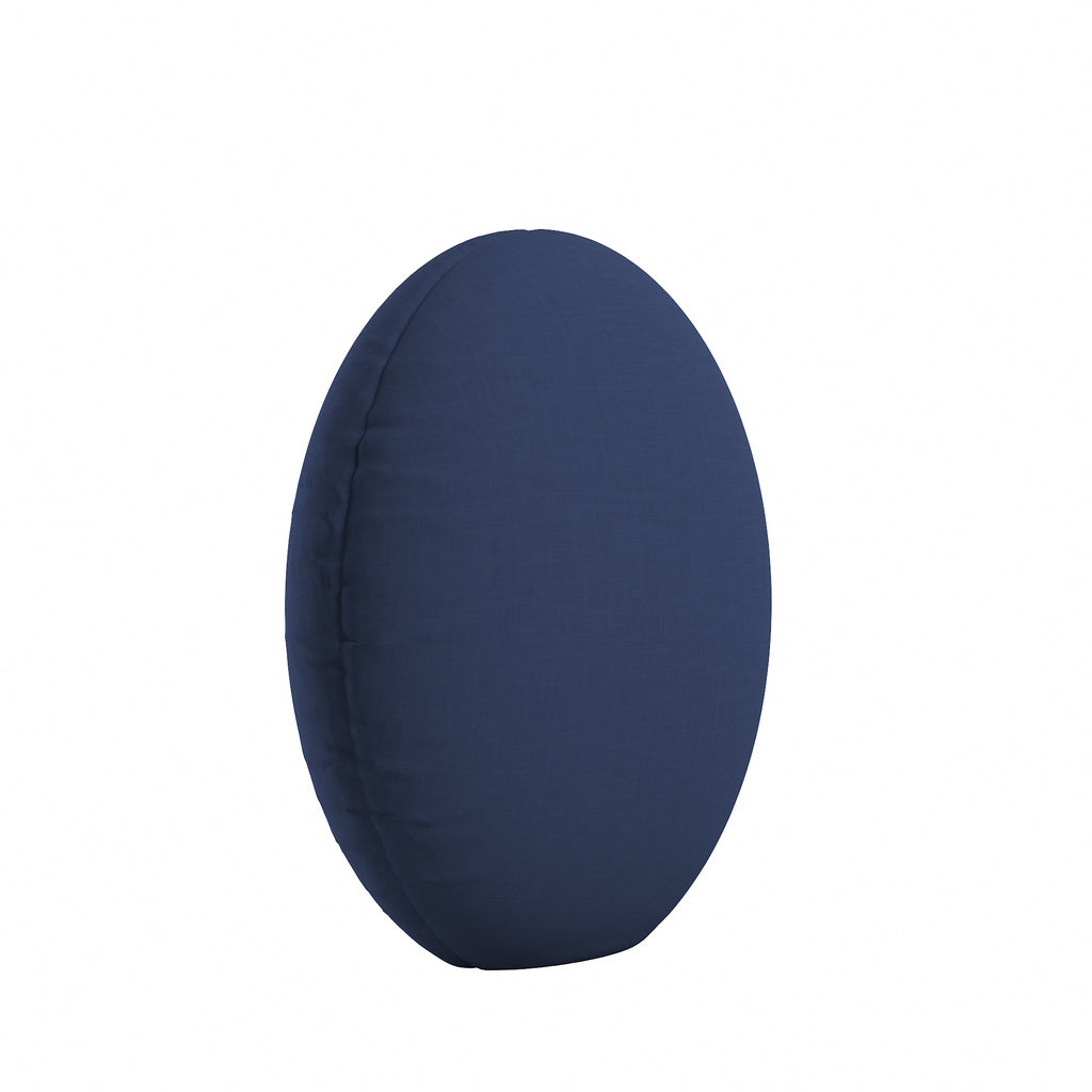 Circular Throw Pillow in Classic Linen Ink