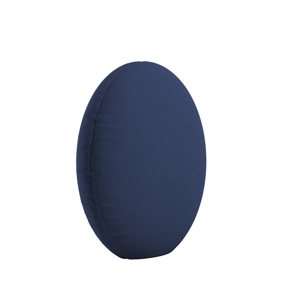 Circular Throw Pillow in Classic Linen Ink