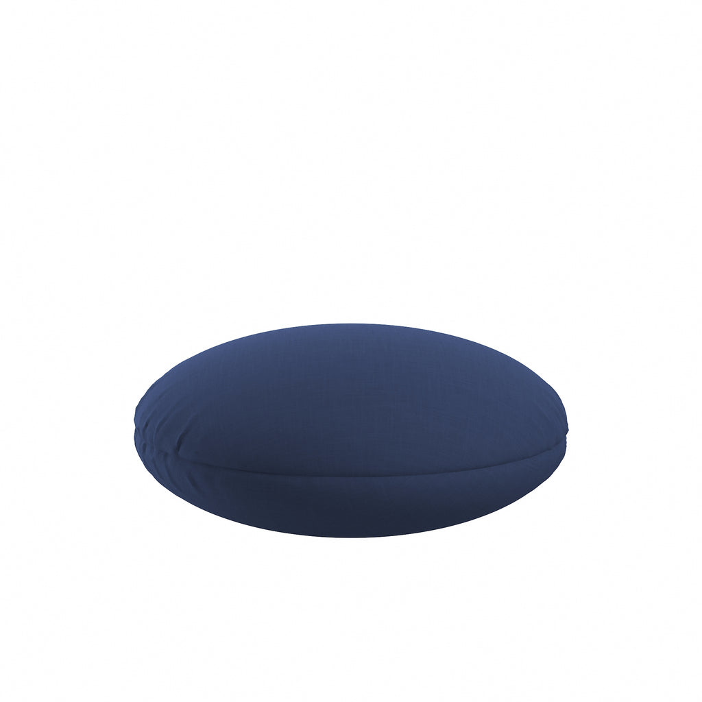 Circular Throw Pillow in Classic Linen Ink