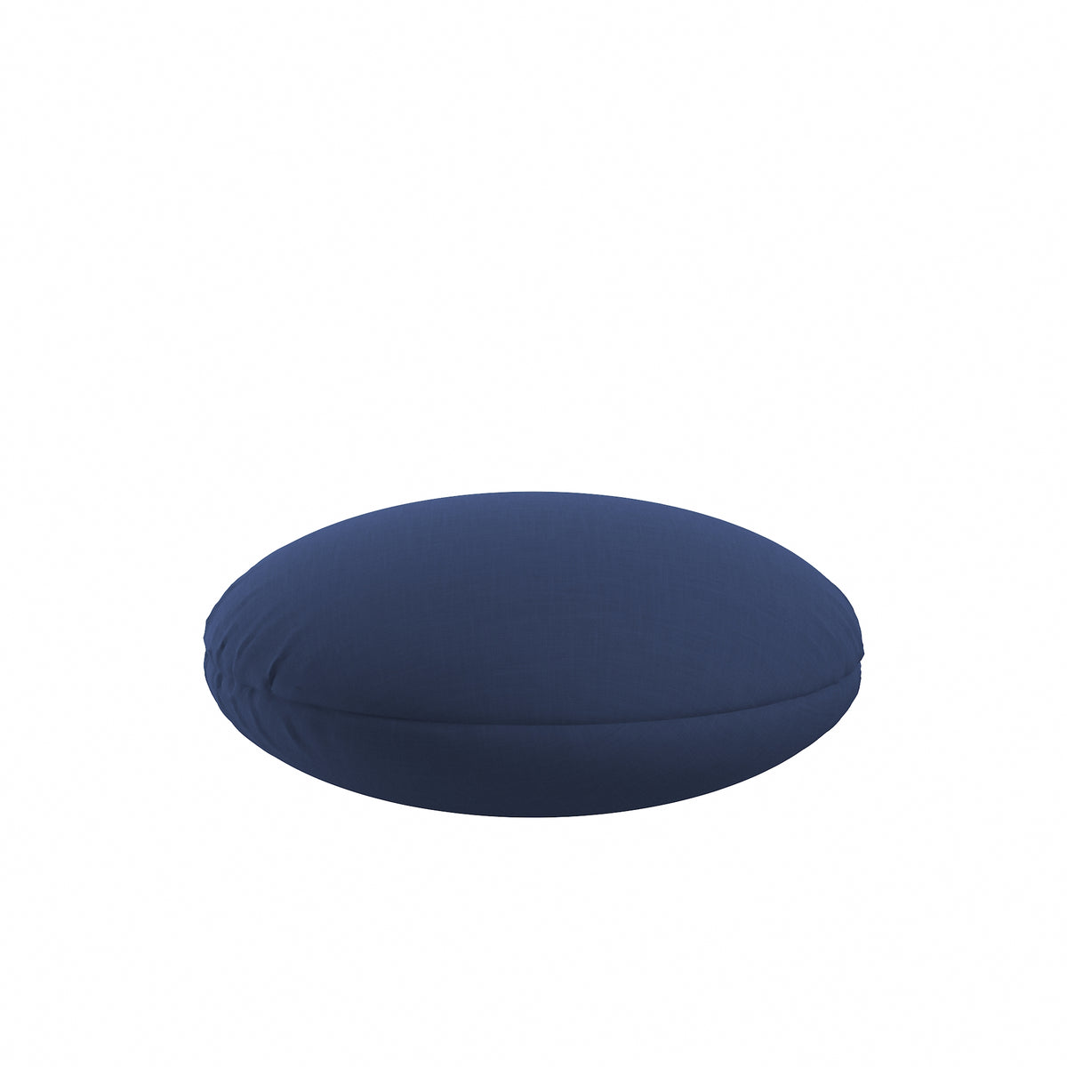 Circular Throw Pillow in Classic Linen Ink