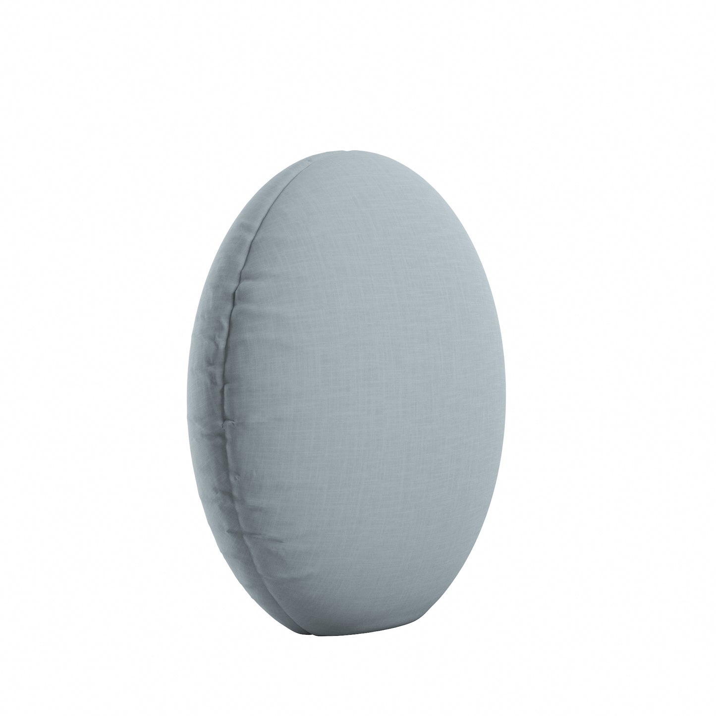 Circular Throw Pillow in Classic Linen Storm