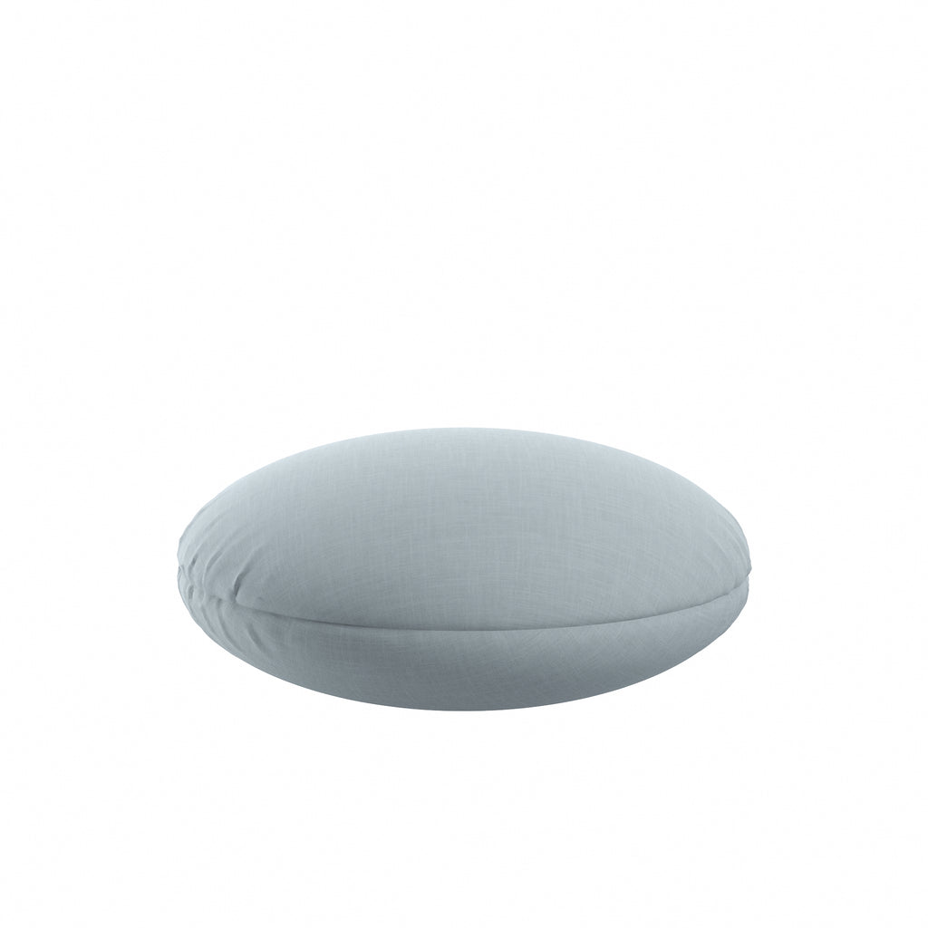 Circular Throw Pillow in Classic Linen Storm