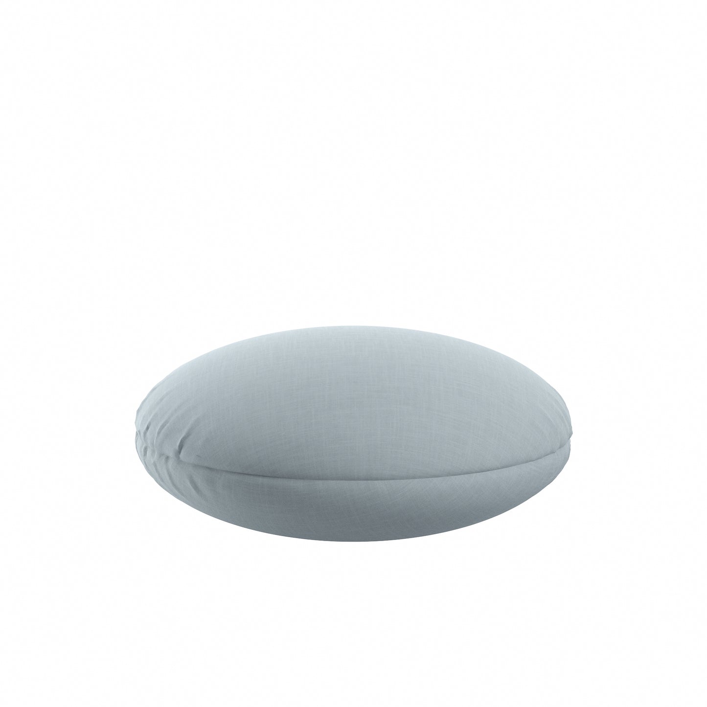 Circular Throw Pillow in Classic Linen Storm