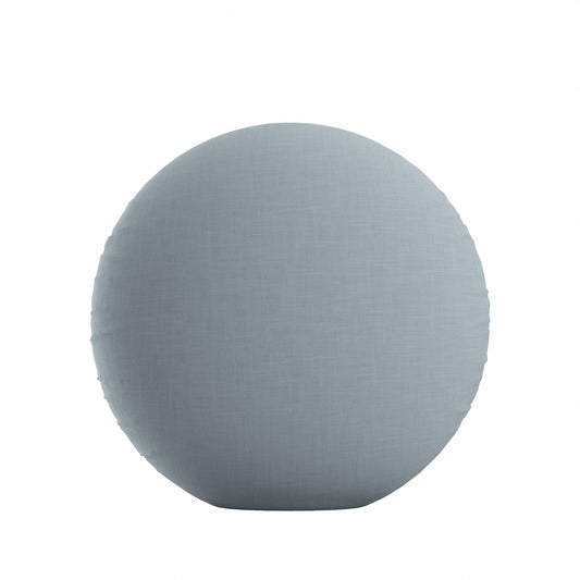 Circular Throw Pillow in Classic Linen Storm