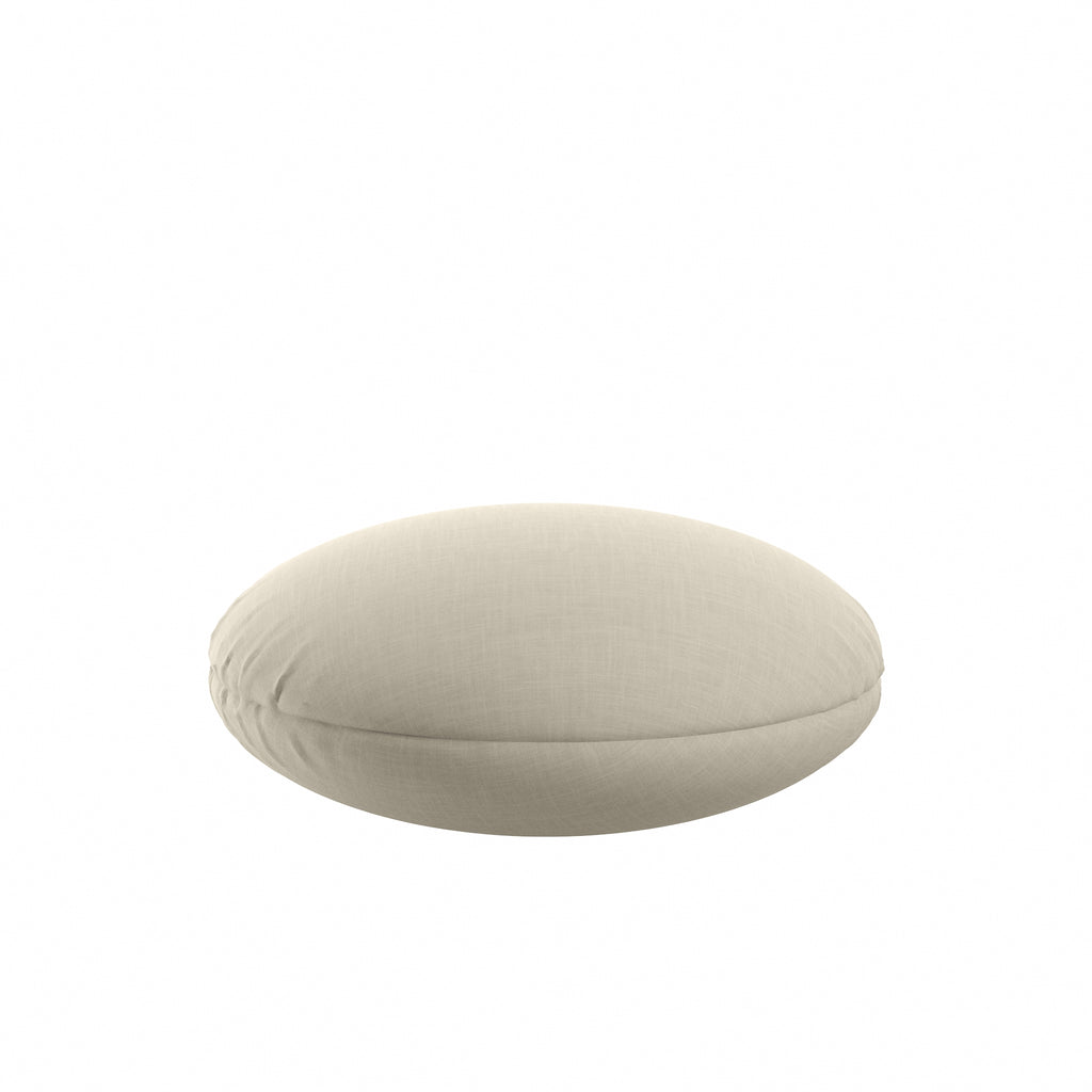 Circular Throw Pillow in Classic Linen Toast