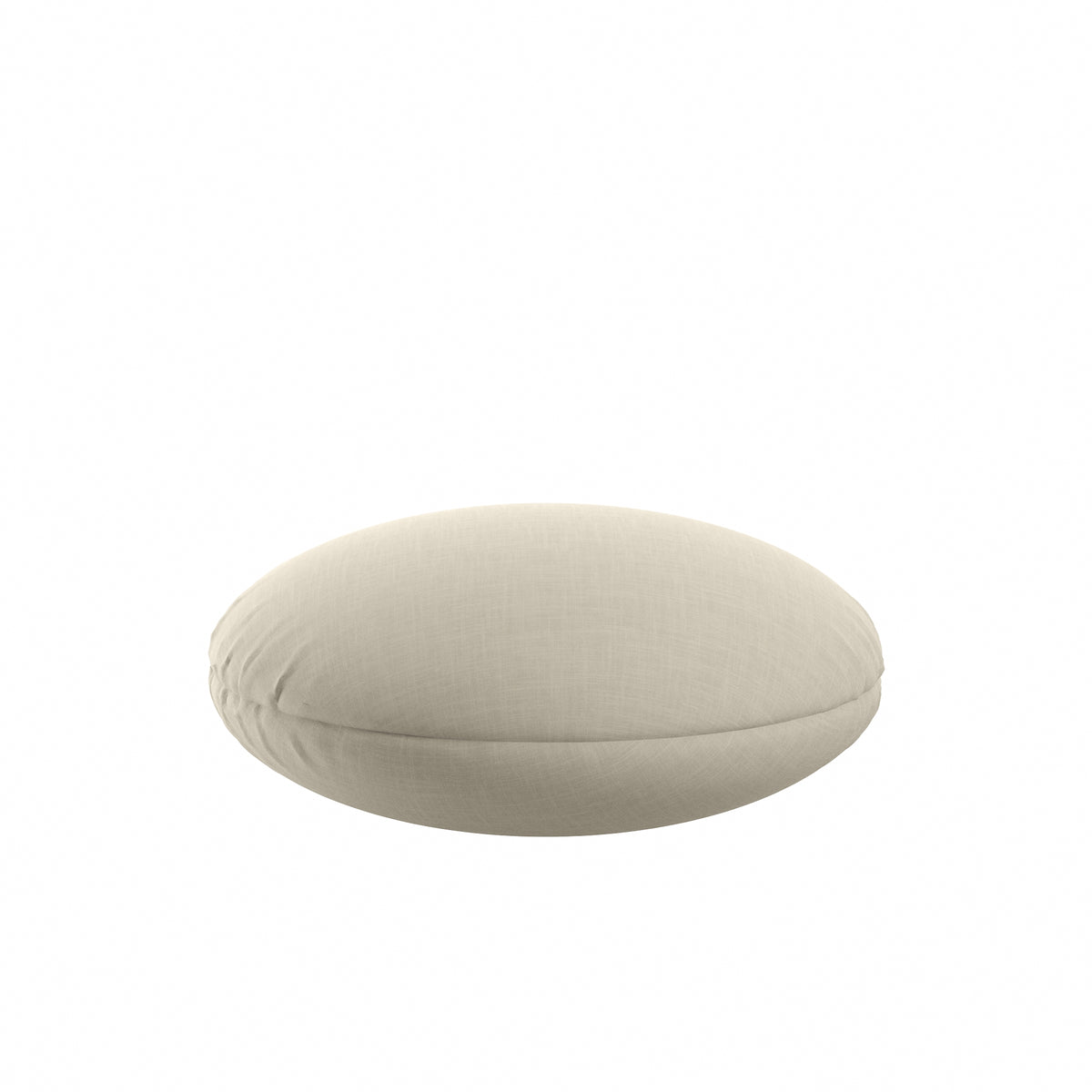 Circular Throw Pillow in Classic Linen Toast