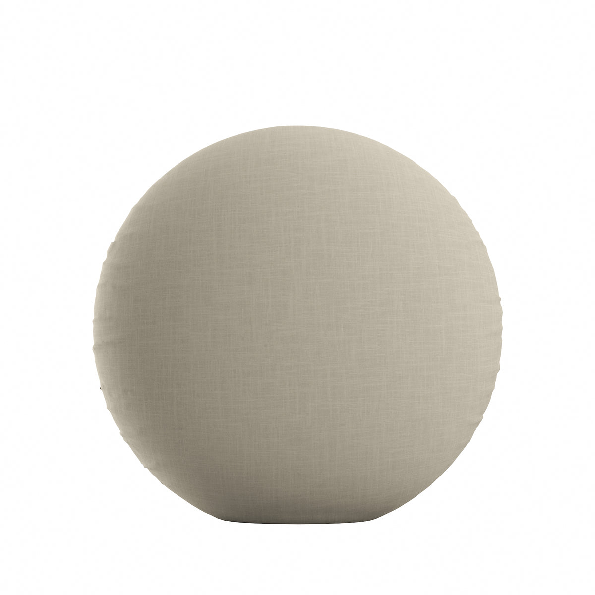 Circular Throw Pillow in Classic Linen Toast