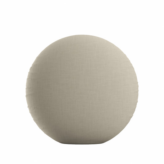 Circular Throw Pillow in Classic Linen Toast